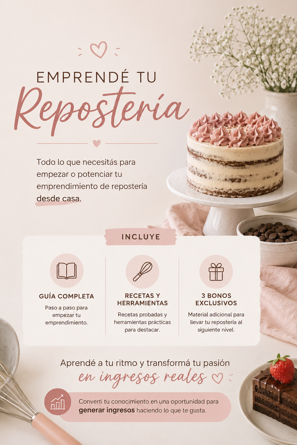 Emprende en Repostería | Guía Completa + Bonos Exclusivos